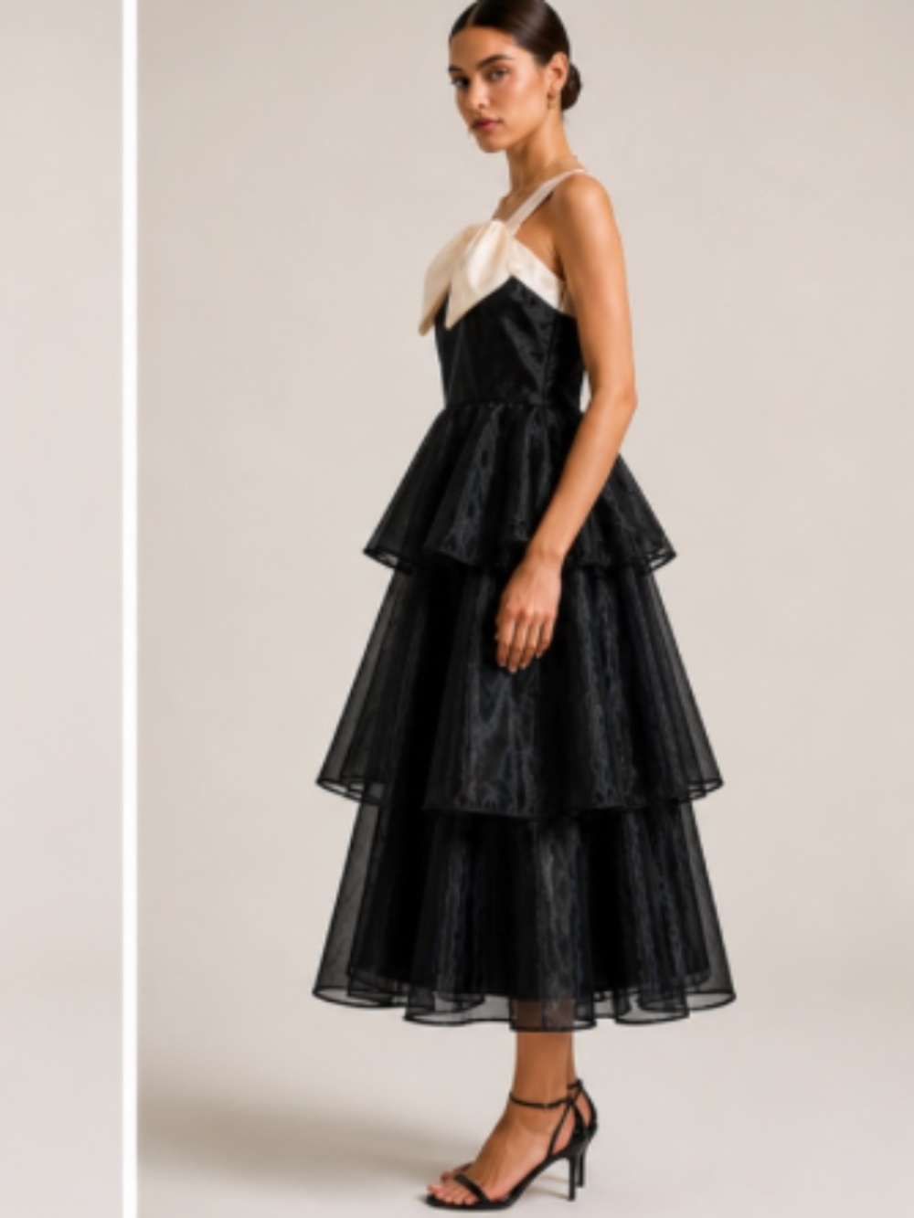 LULUS Prom Wedding Flowy Sexy Boho Tiered Ruffles Bustier Midi Dress - Picture 5 of 6